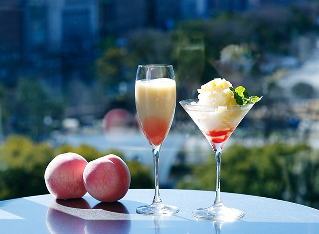 Palace Hotel Tokyo - Lounge Bar Privé - Summer 2024 - Peach Bellini & Frozen Peach Bellini