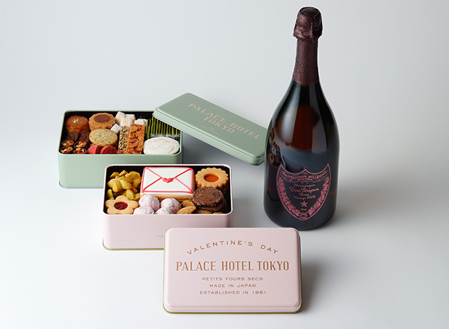 Palace Hotel Tokyo Sweets Deli Valentines Day 2025 Dom Perignon Rose With Tin Canned Cookies II H2