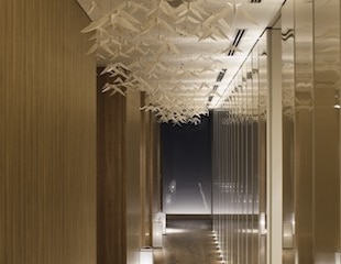 Palace Hotel Tokyo evian SPA Origami Inspired Sculptural Installation HT2